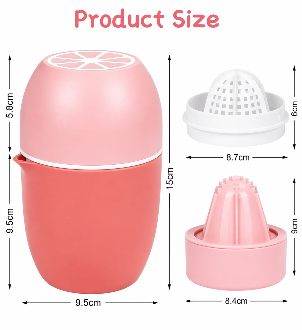 3-in-1 Manual Citrus Juicer 500ml