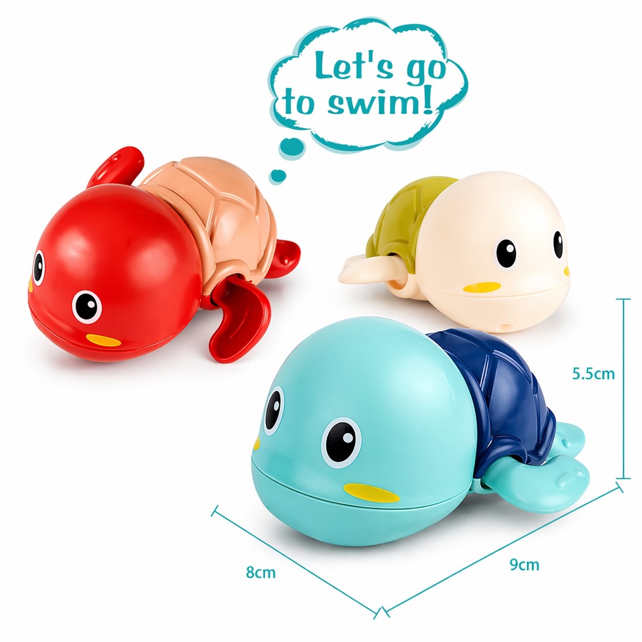 Duck & Turtle Floating Wind Up Toys