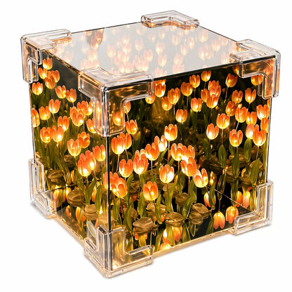 Tulip Cube Mirror Lamp | DIY Self making