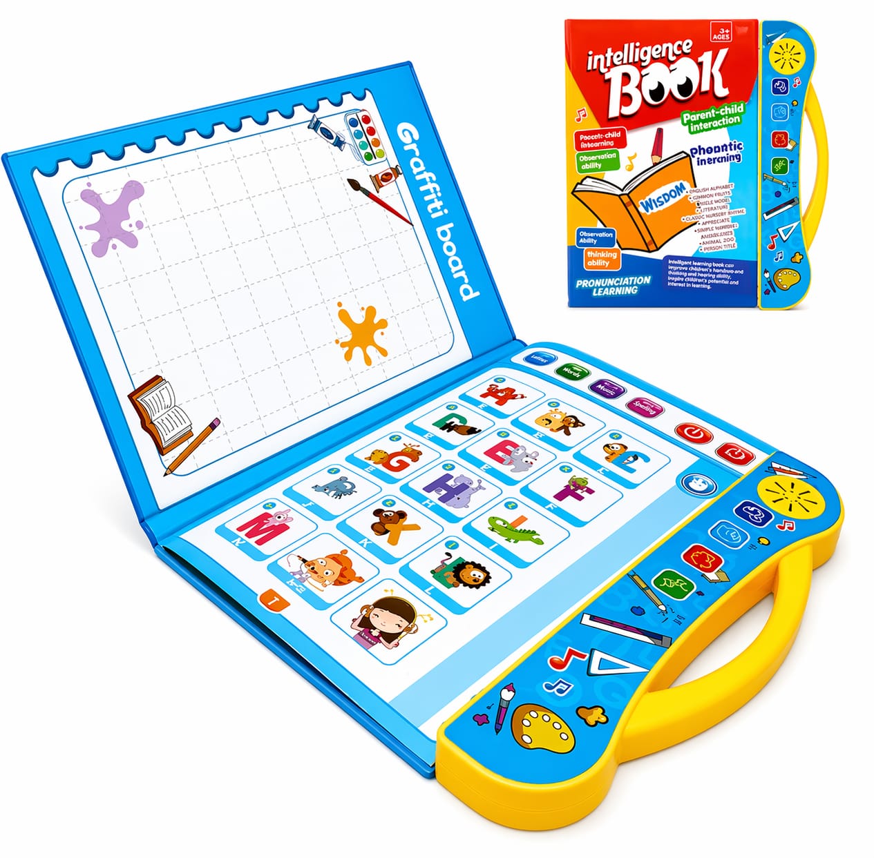 Intelligence Book | Interactive Book -Musical English Educational Phonetic Learning Book for 3 + Year