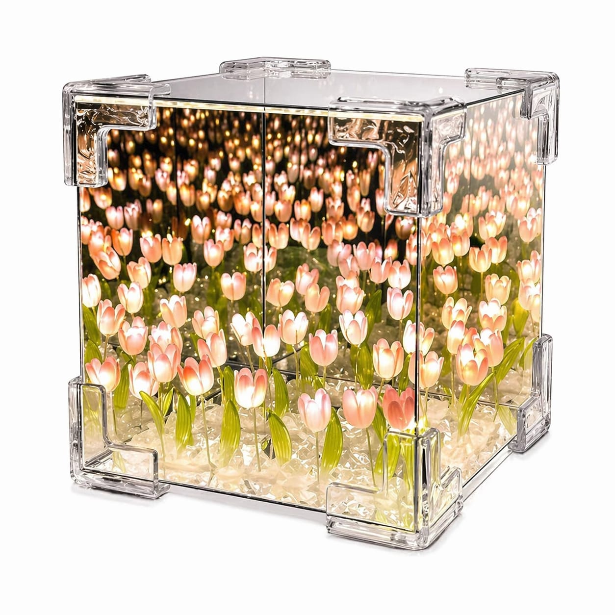 Tulip Cube Mirror Lamp | DIY Self making