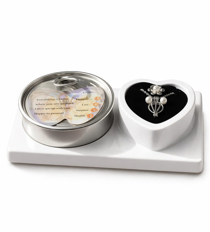 Love Pearl Wish Necklace with Oyster Kit, Heart Cage Pendant