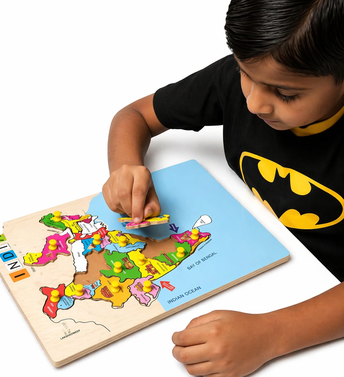 Wooden India Map for kids
