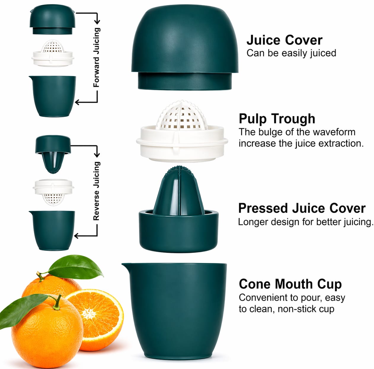 3-in-1 Manual Citrus Juicer 500ml