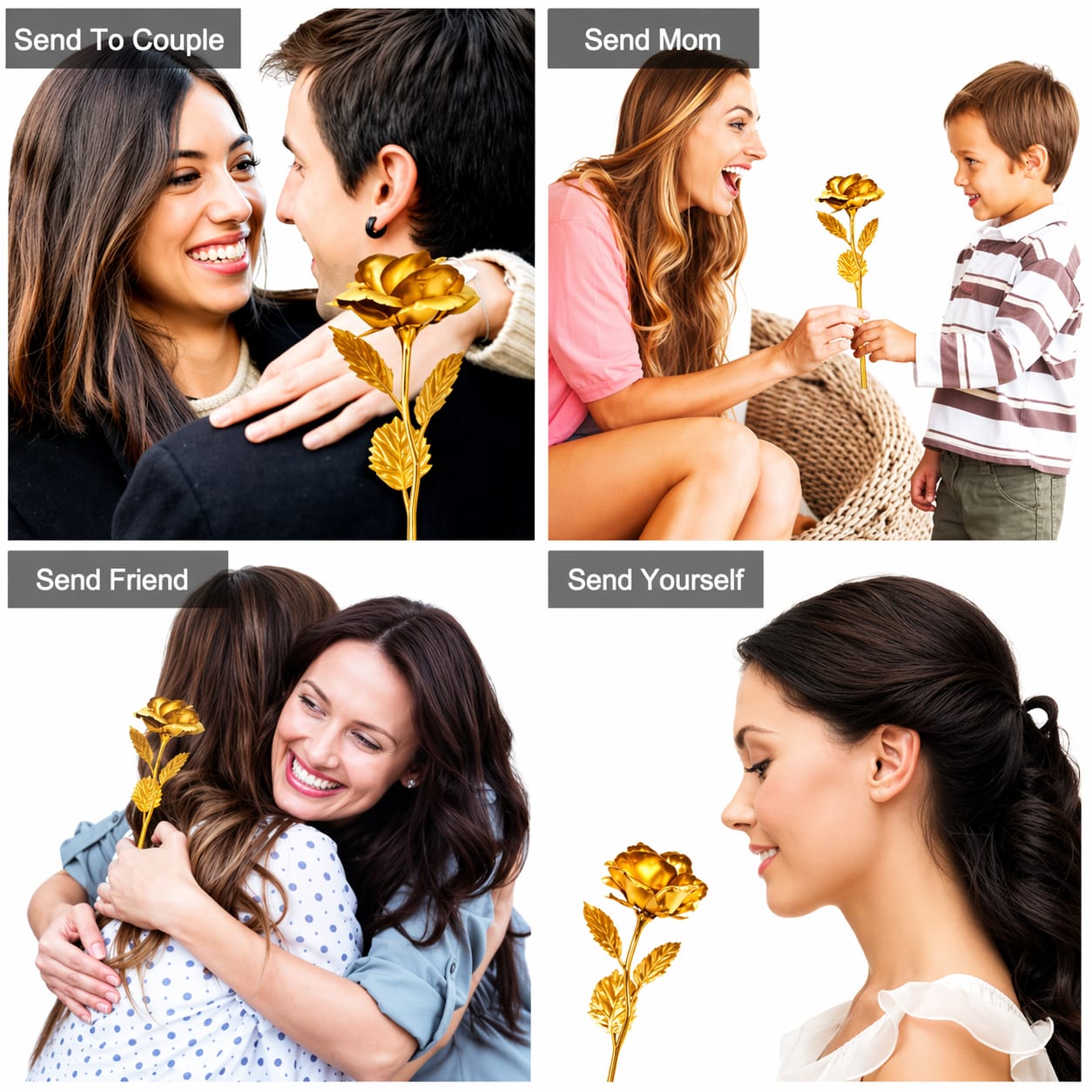 24K Gold rose for gifting Valentine day, Someone Special, Loved one | Decorative Showpiece for Birthday Gift, Return Gift and Home Decoration - 25 cm