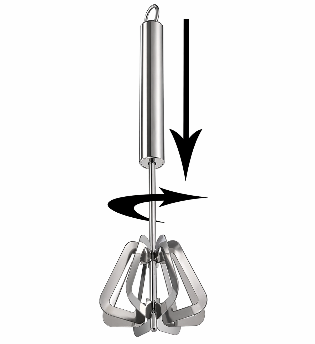 Hand Push Rotary Whisk Blender for pastry,cake, pizza, whisker for eggs, cream, frother for milkshake, lassi, buttermilk, soup, coffee Great alternatives to a blender