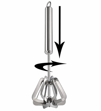 Hand Push Rotary Whisk Blender for pastry,cake, pizza, whisker for eggs, cream, frother for milkshake, lassi, buttermilk, soup, coffee Great alternatives to a blender