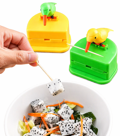 Automatic Creative Bird Design Toothpick Storage Box Smart Press & Get Toothpick Dispenser