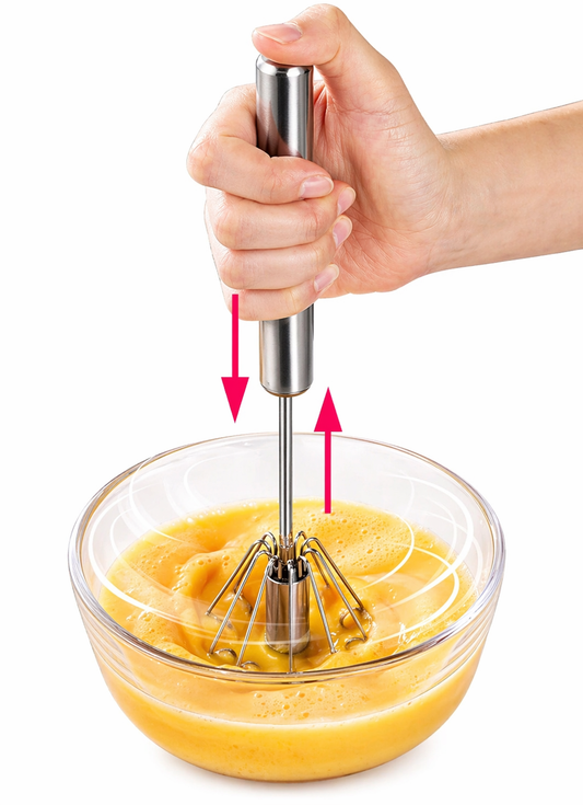 Hand Push Rotary Whisk Blender for pastry,cake, pizza, whisker for eggs, cream, frother for milkshake, lassi, buttermilk, soup, coffee Great alternatives to a blender