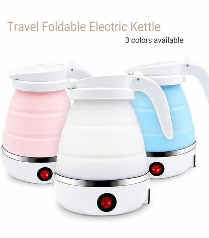 Travel Foldable Electric Kettle,Collapsible Electric Kettle Silicone Small Electric Kettle Boiling Water, Used In Coffee, Tea, Milk, Dual Voltage, 600Ml, Multi Colour) - 700 Watts