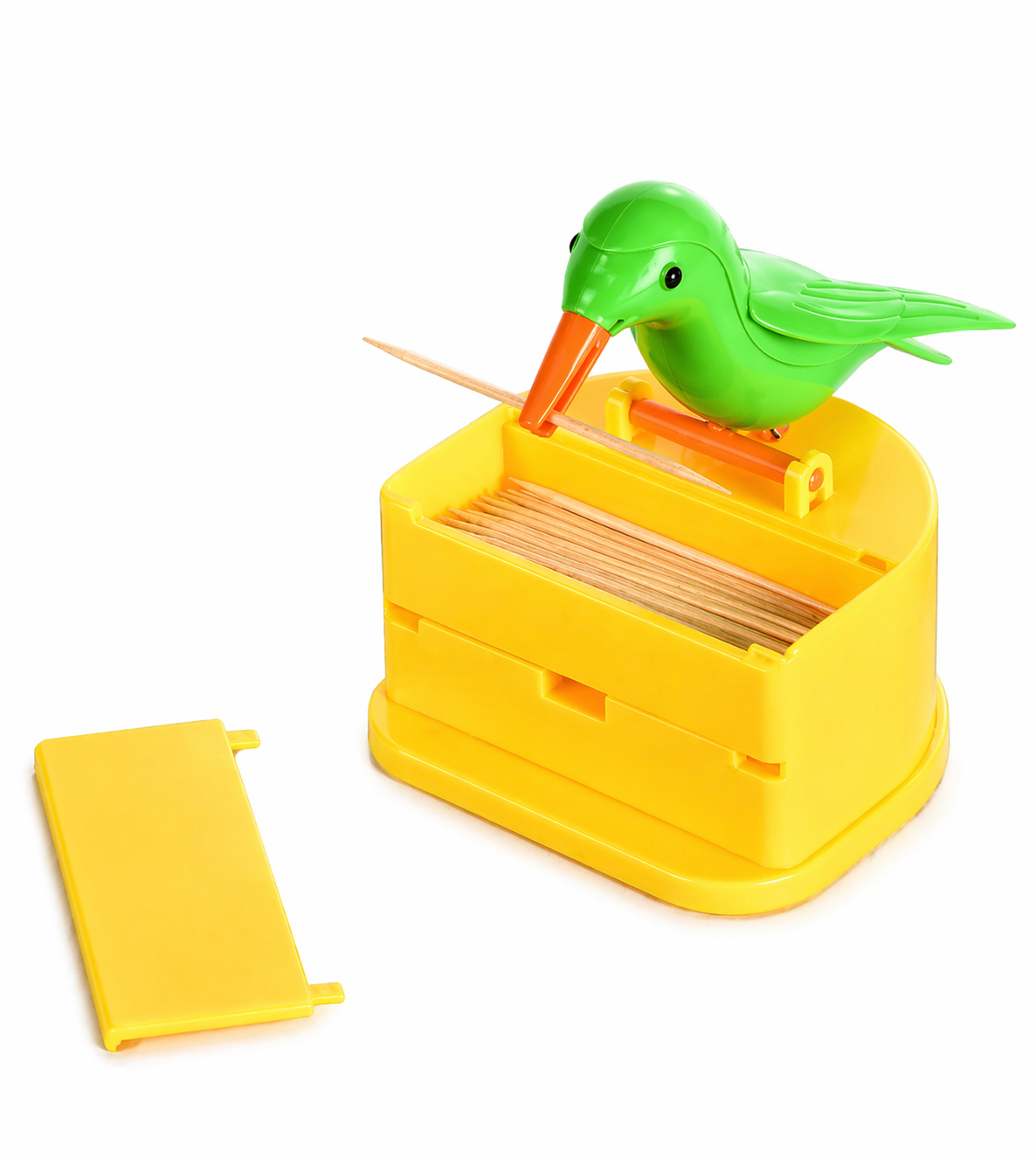 Automatic Creative Bird Design Toothpick Storage Box Smart Press & Get Toothpick Dispenser