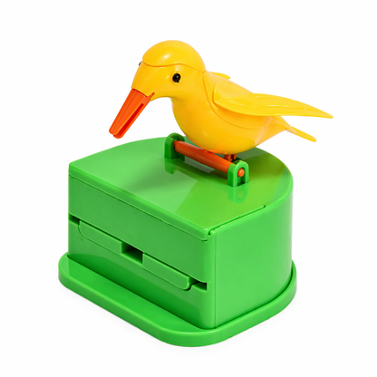 Automatic Creative Bird Design Toothpick Storage Box Smart Press & Get Toothpick Dispenser