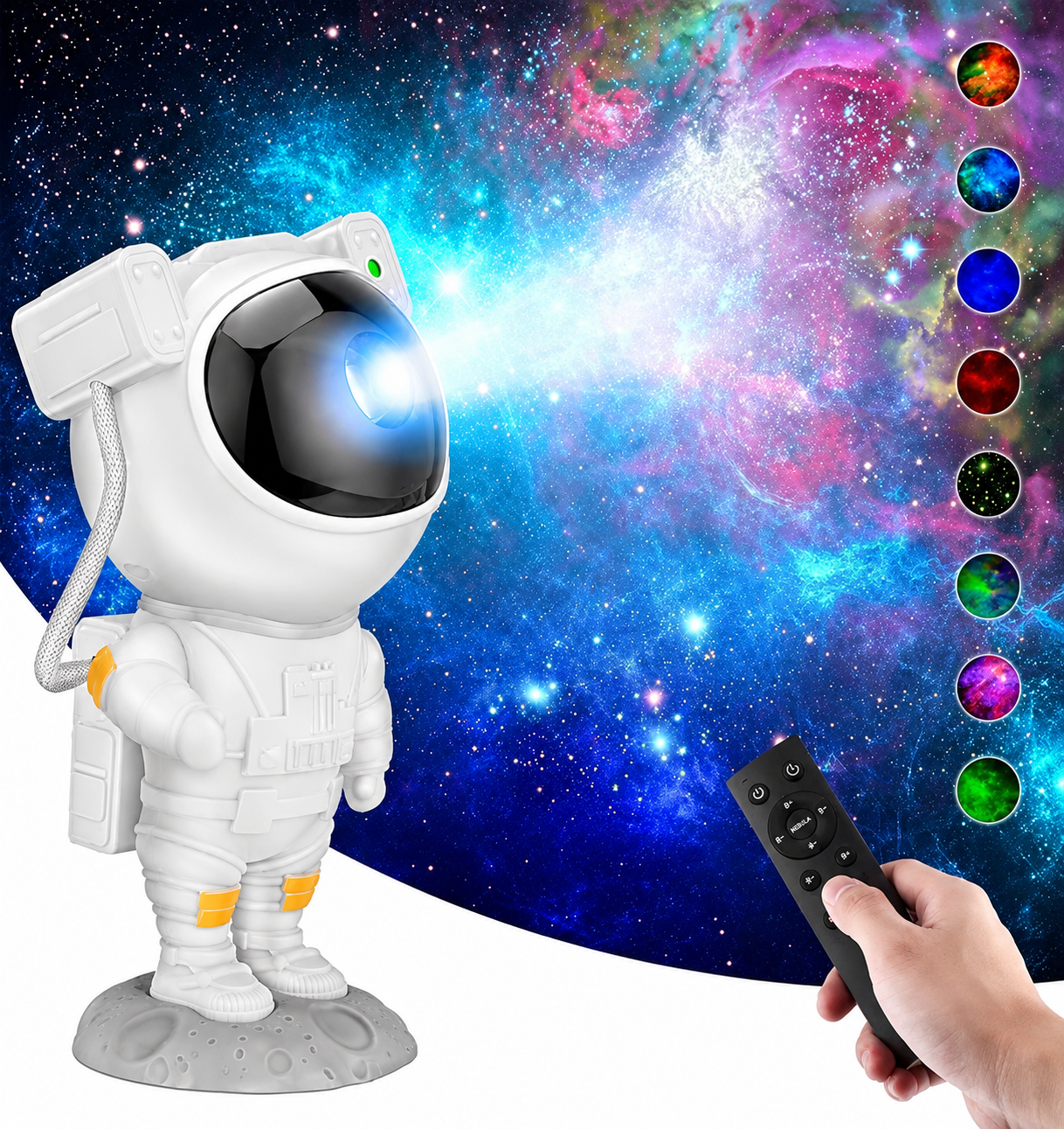 Astronaut Galaxy Star Projector Night Light With Timer Star Projector | 360°Rotation Magnetic Head